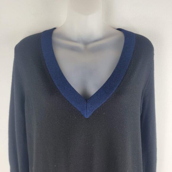 Rag & Bone Kendra V-neck Merino Sweater Dress Black Long Sleeve Size XS - Picture 3 of 7